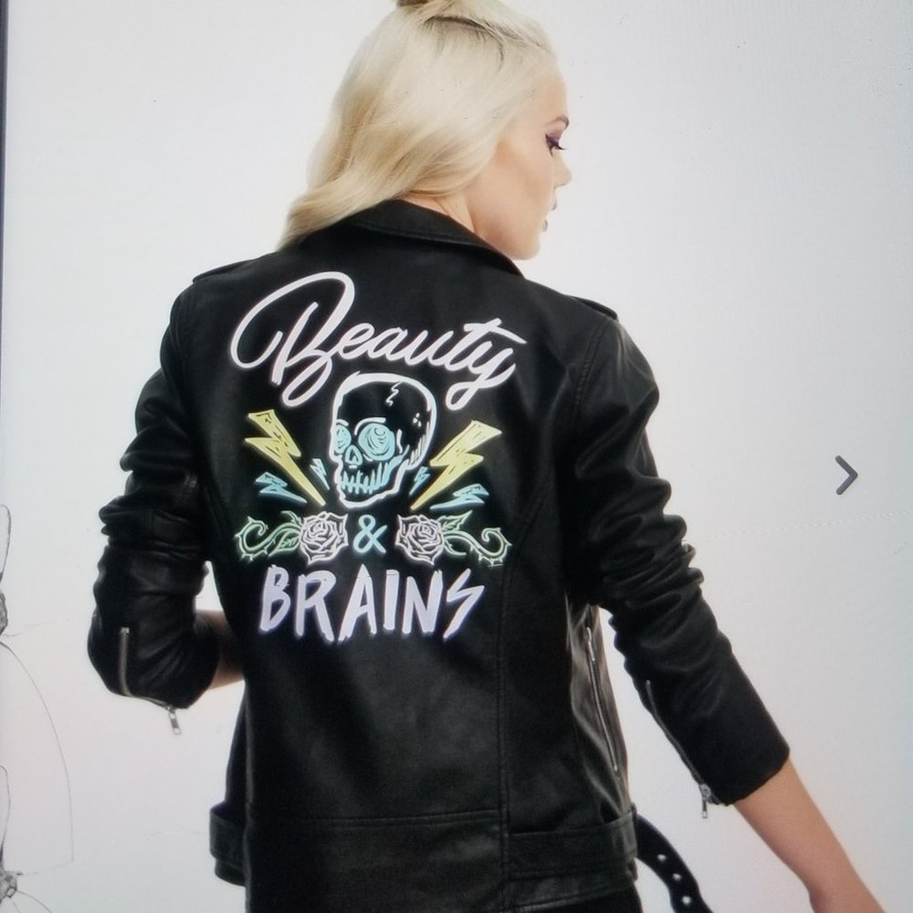 Hot Topic light pleather Womens jacket XL